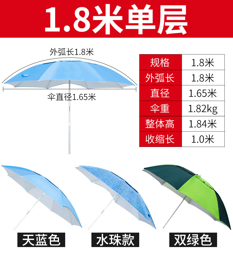 1.8米戶外釣魚廣告傘